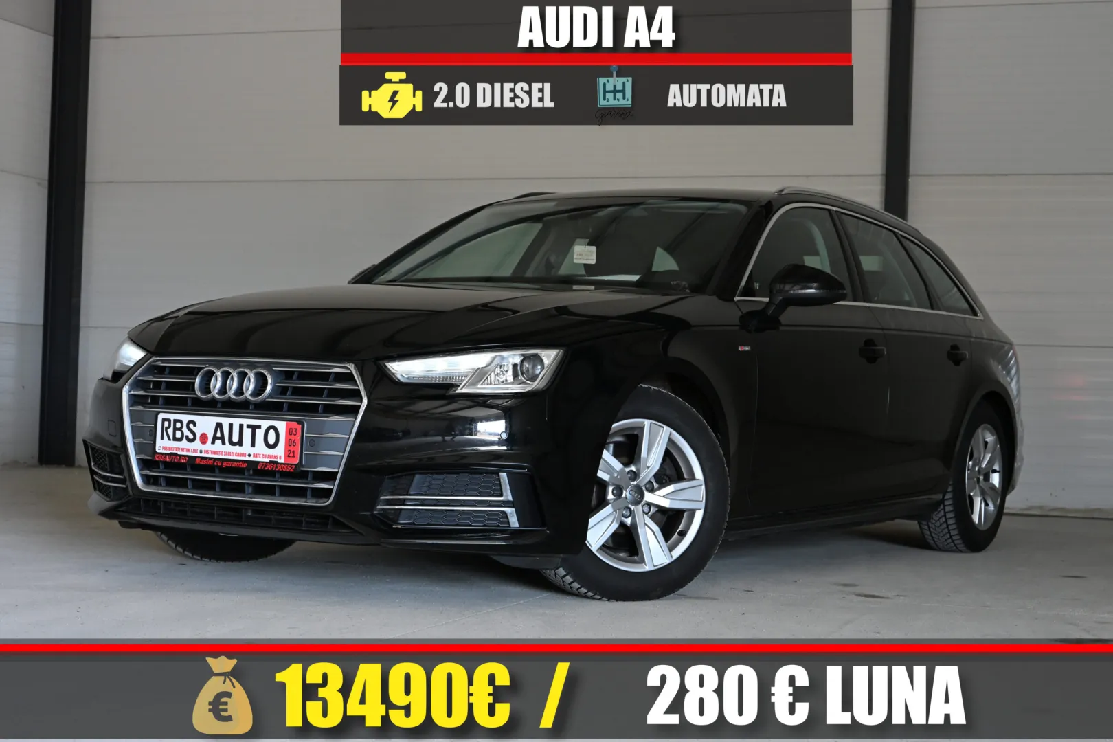 AUDI A4 2017 MOTOR 2.0 DIESEL 150 CP