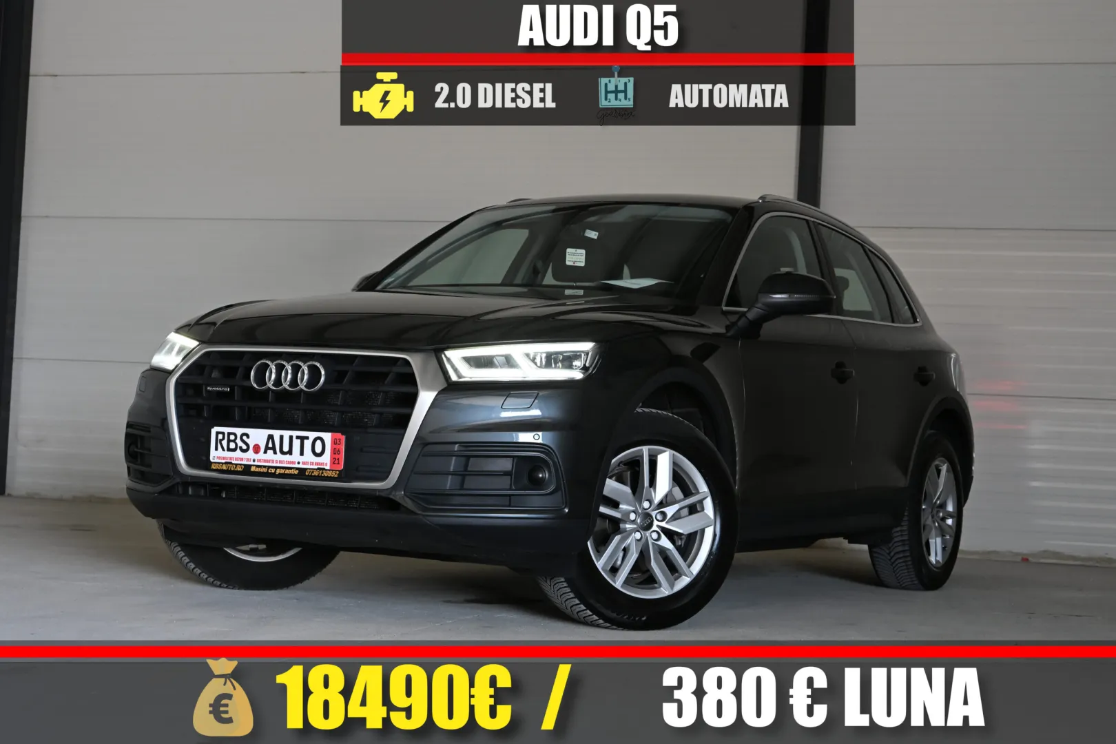 AUDI Q5 2017 MOTOR 2.0 DIESEL 163 CP