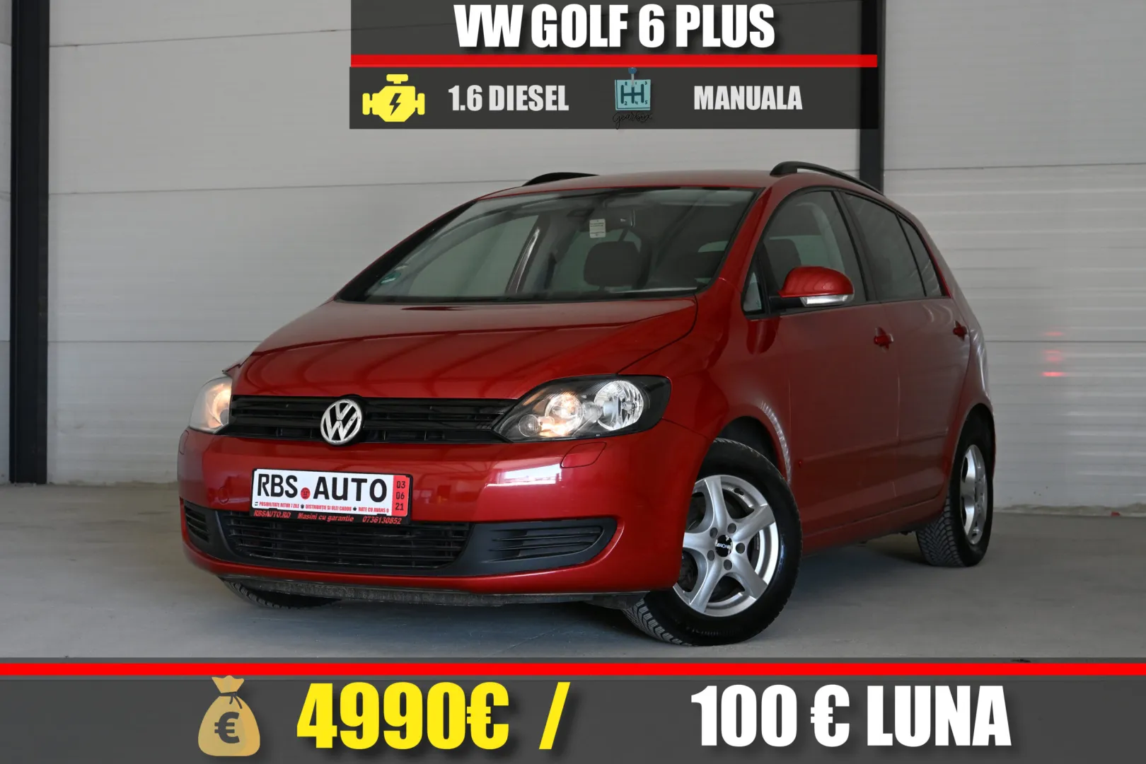 VW GOLF 6 PLUS 2010 MOTOR 1.6 DIESEL 105 CP