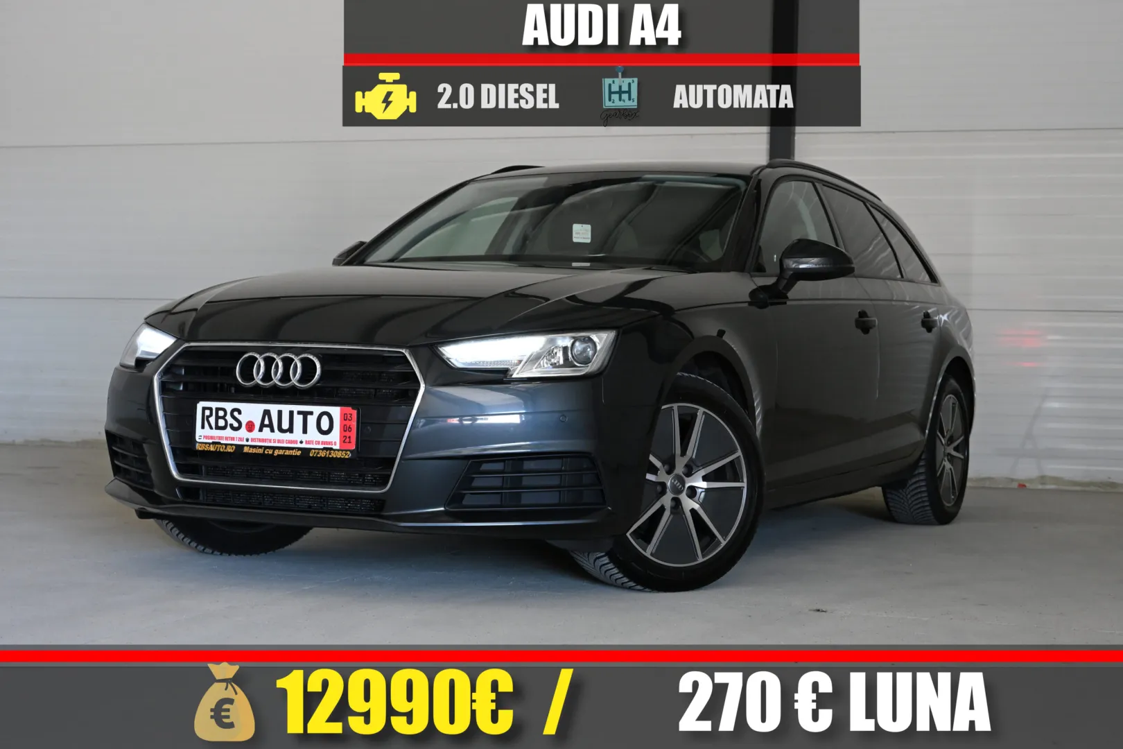AUDI A4 2017 MOTOR 2.0 DIESEL 150 CP