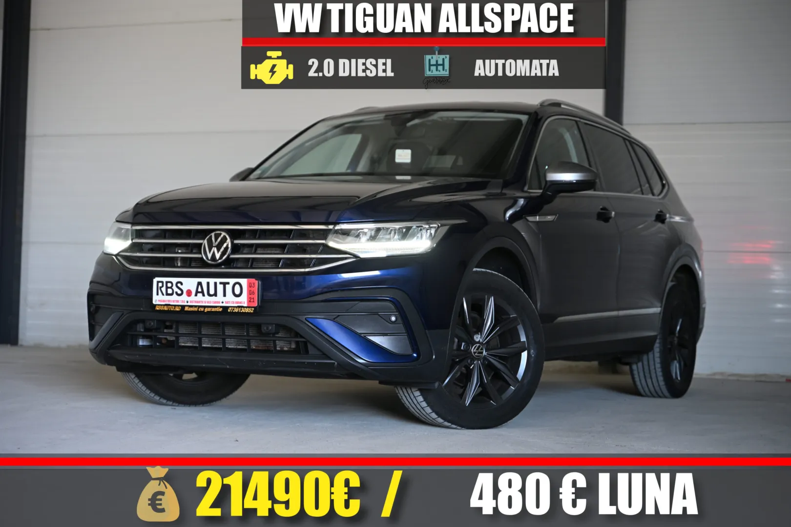 VW TIGUAN ALLSPACE 2022 MOTOR 2.0 DIESEL 150 CP