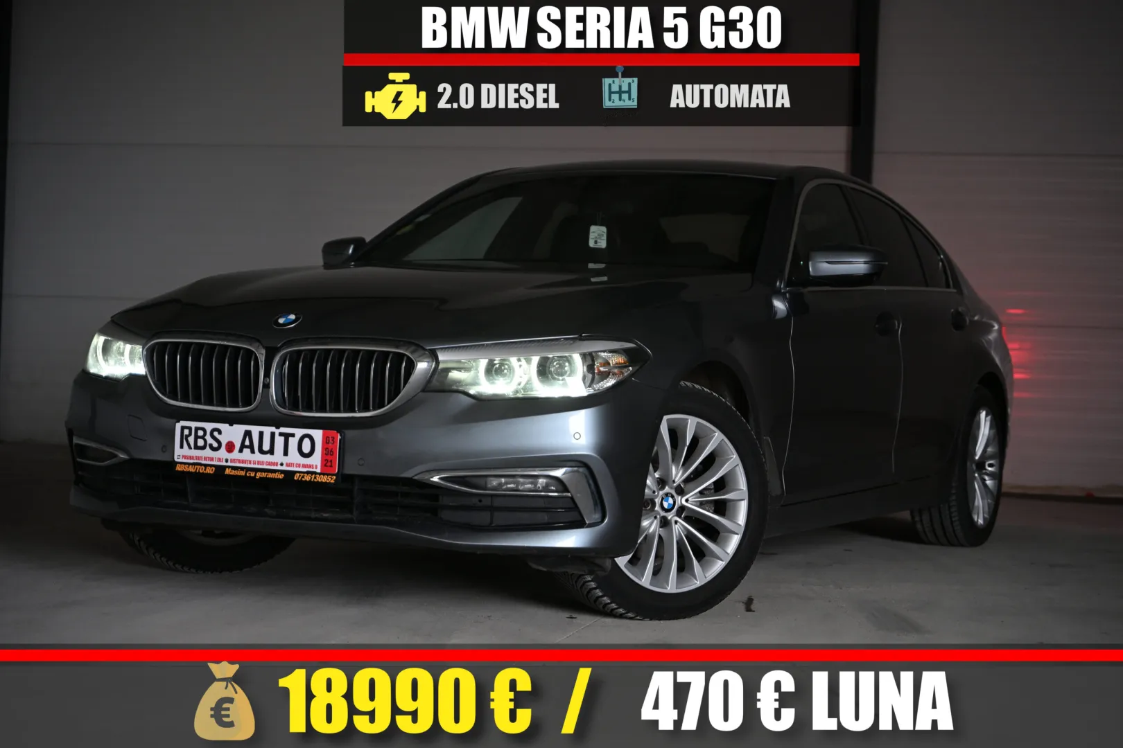 BMW SERIA 5 g30 2019 MOTOR 2.0 DIESEL 150 CP