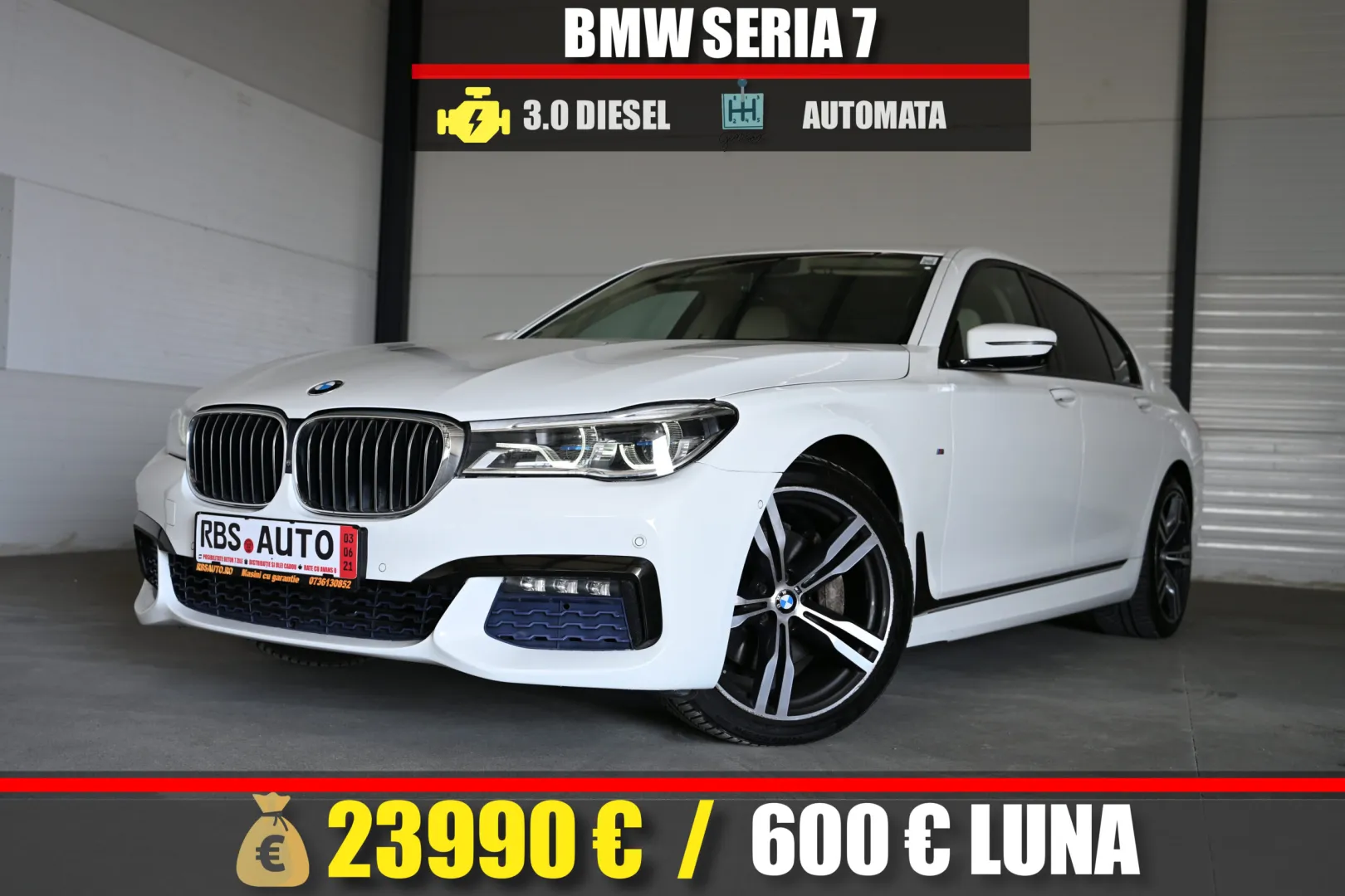BMW SERIA 7 2016 MOTOR 3.0 DIESEL 265 CP