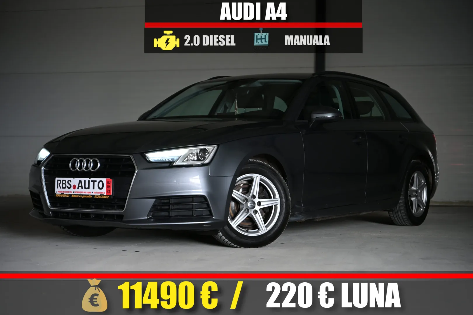 AUDI A4 2016 MOTOR 2.0 DIESEL 163 CP