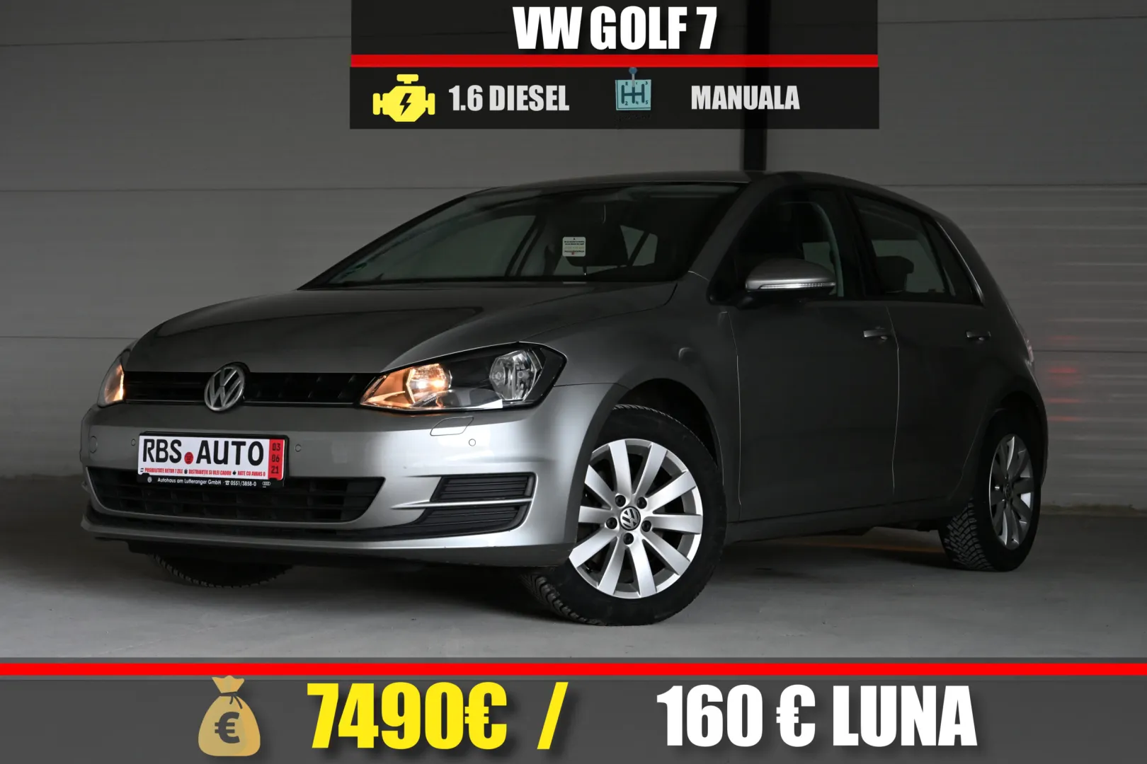 VW GOLF 7 MOTOR 1.6 DIESEL 105 CP