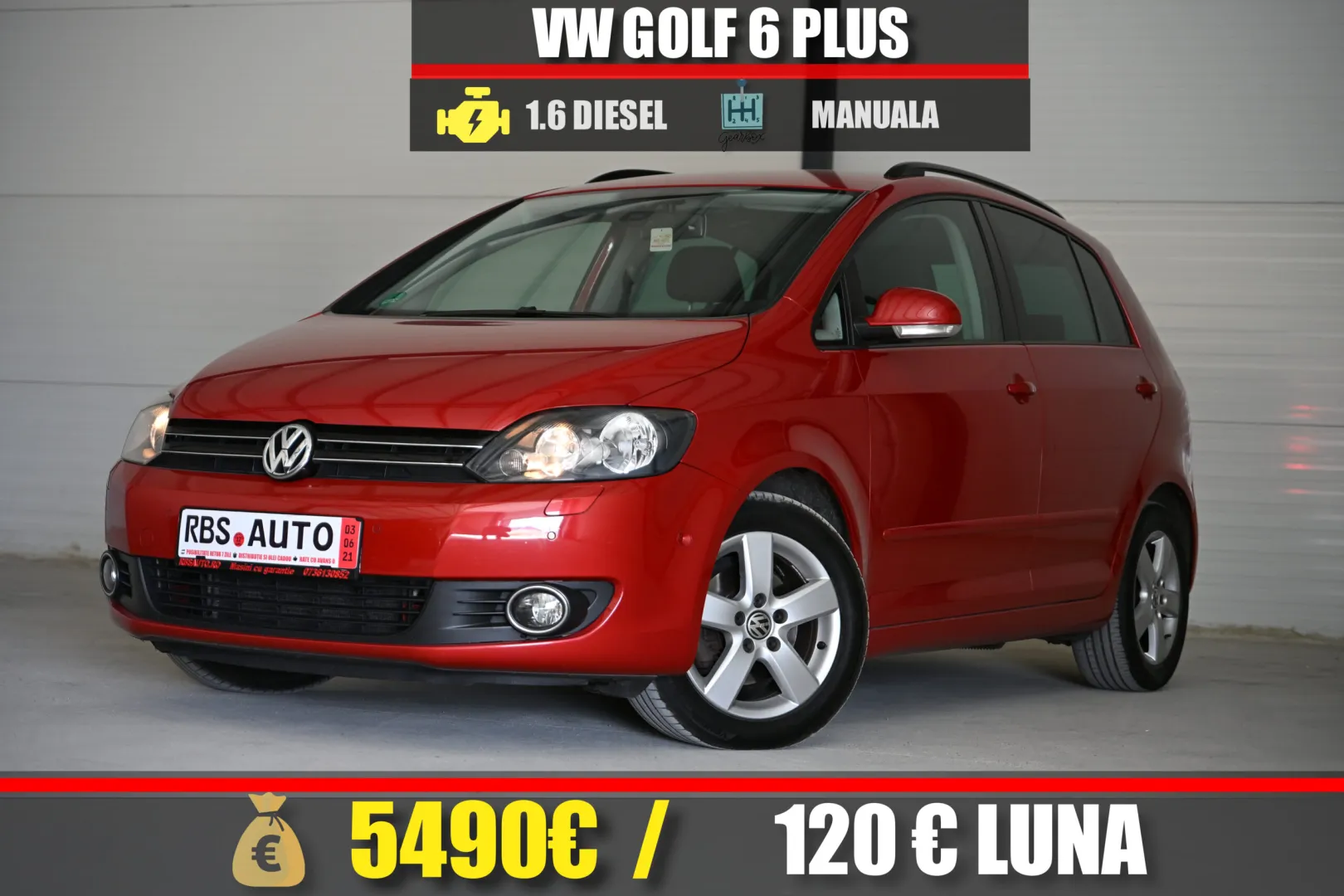 VW GOLF 6 PLUS 2010 MOTOR 1.6 DIESEL 105 CP
